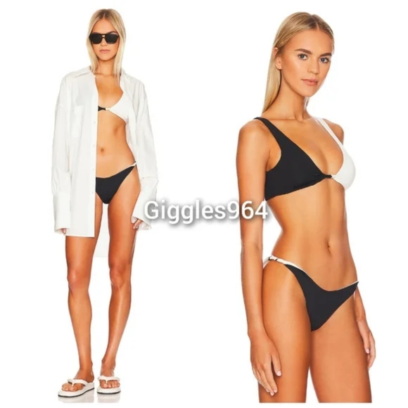 L*Space Luna Lovegood Bikini Set Black Cream - Picture 3 of 6